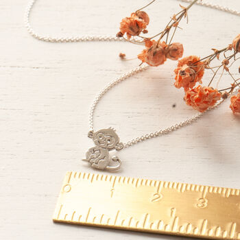 Monkey Sterling Silver Necklace, 9 of 11