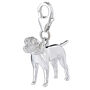 Border Terrier Dog Sterling Silver Charm, thumbnail 1 of 6