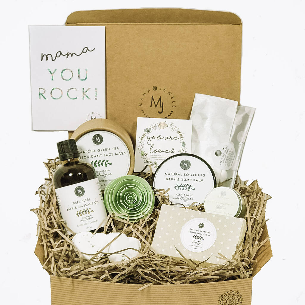 Pregnancy Gift Box Vegan Mum To Be Pamper Hamper Green, 1 of 5