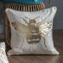 Gold Metallic Bee Cushion, thumbnail 1 of 2