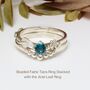 Beaded Fairie Tiara Ring, Shaped Nature Wedding Ring, thumbnail 4 of 7