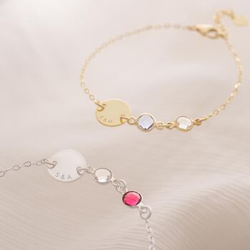 Personalised You And Me Birthstone Bracelet, 3 of 9