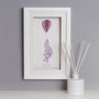 Personalised And Framed 'The Sky's The Limit' Rabbit, thumbnail 1 of 11