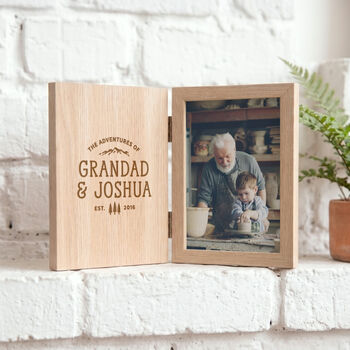 Personalised Adventure Memories Wooden Photo Frame, 2 of 2