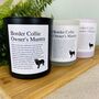 Fun Personalised Border Collie Owner Affirmation Candle, thumbnail 1 of 11