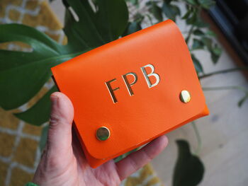 Uno Card Holder In Coloured Leather, 6 of 8