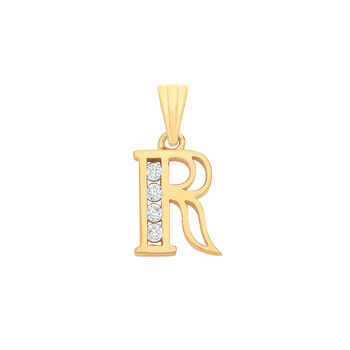 Luminous Script 9 K Solid Gold Pendant, 7 of 12