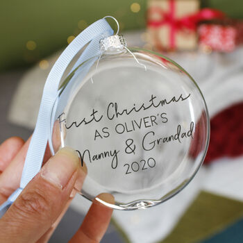 First Christmas As Grandparents Christmas Bauble, 4 of 11