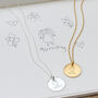 Engraved 'Your Childs Drawing' Necklace, thumbnail 2 of 4
