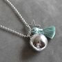 Bola Chime Pregnancy Necklace With Tassel And Star, thumbnail 4 of 7