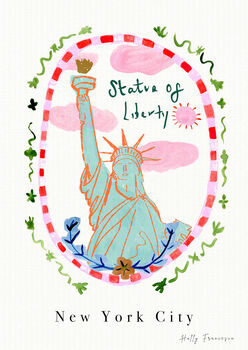 Statue Of Liberty, New York City Landmark Travel Print, 2 of 3