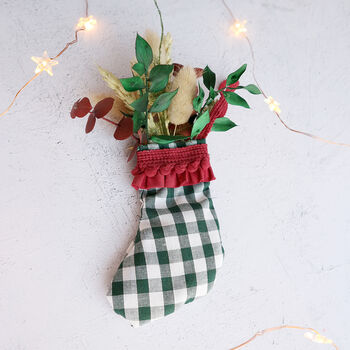 Christmas Stocking Dry Flower Tree Decoration 'Noëlle', 2 of 3