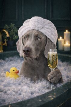 Dog Bathroom Portrait From Your Own Photo, 2 of 4