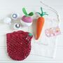 Crocheted Mini Shopping Bag And Vegetables, thumbnail 5 of 9