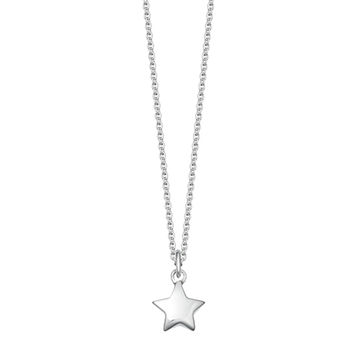 Girls Sterling Solid Silver Star Necklace, 2 of 8