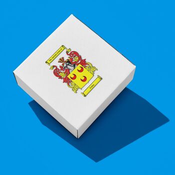 Glass Display Tile With Coat Of Arms And Box, 3 of 12
