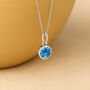 Personalised Sterling Silver March Aquamarine Birthstone Necklace, thumbnail 1 of 10