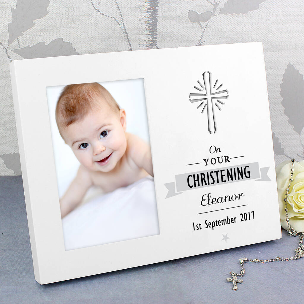 Personalised Christening Photo Frame By Uniqueful | notonthehighstreet.com