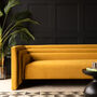 Valencia Gold Velvet Sofa, thumbnail 2 of 9