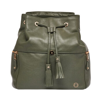 Thor Olive Leather Backpack, 7 of 11