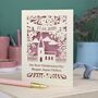 Personalised Papercut Floral Christening Card, thumbnail 6 of 8