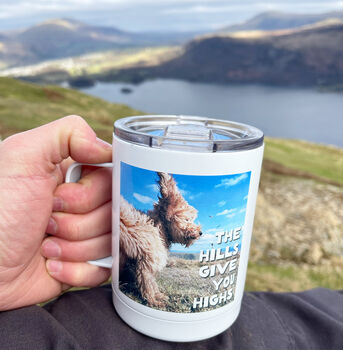 The Hills Give You Highs Dog Lover Hiking Travel Mug, 3 of 3