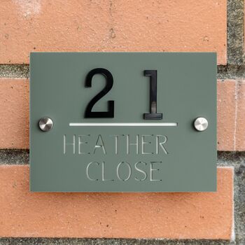 Personalised 3D Matt Laser Cut House Name Door Sign, 7 of 8