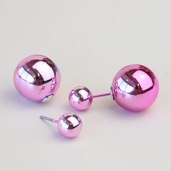 Colourful Ball Ear Jacket Stud Earrings, 6 of 12
