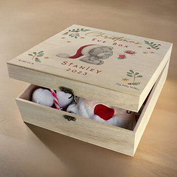 Personalised Winter Christmas Eve Tiny Tatty Teddy Larg, 4 of 5