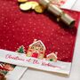 Christmas Table Place Mats Red Gingerbread Four Pack, thumbnail 1 of 4