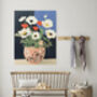 Stripy Vase Flowers Art Print, thumbnail 3 of 5