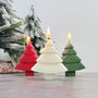 Mini Christmas Tree Candle Festive Table Decor, thumbnail 7 of 11