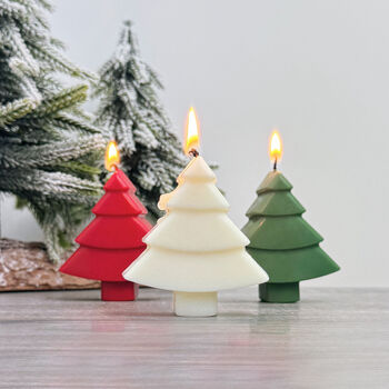 Mini Christmas Tree Candle Festive Table Decor, 7 of 11