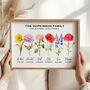 Birth Flower Mum Print, thumbnail 1 of 7
