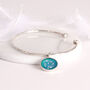 Memorial Ashes Sterling Silver Charm Bangle, thumbnail 5 of 6