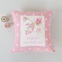 Personalised Sprig Print Butterfly Cushion, thumbnail 3 of 10