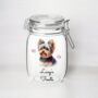 Personalised Yorkshire Terrier Kilner Style Treat Jar, thumbnail 1 of 2