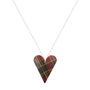 Scottish Red Plaid Tartan Heart Pendant Necklace, thumbnail 1 of 2