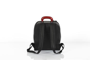 Brixton Black Unisex Leather Backpack, 3 of 7