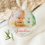 Personalised Photo Christmas Bauble – First Christmas As Grandma Gift, thumbnail 3 of 7