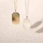 9ct Solid Gold Engravable Rectangle Pendant Necklace, thumbnail 6 of 6