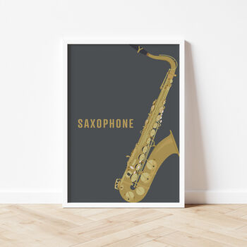 Saxophone Print | Instrument Music Poster, 4 of 10