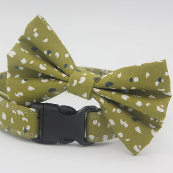 Green Smudge Dog Bow Tie, 6 of 7