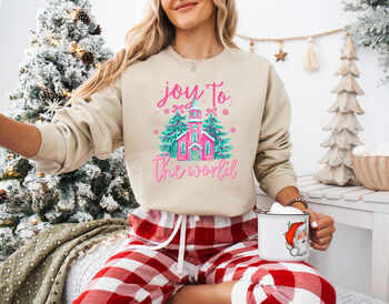Joy To The World Colourful Christmas Jumper For Women, 3 of 7