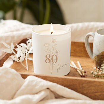 Any Age Birthday Gift Luxury Scented Soy Wax Candle, 5 of 12