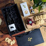 White Wine And Christmas Cheese, Crackers In Wooden Gift Box, thumbnail 1 of 3