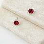 Ruby Red Swarovski Crystal Stud Earrings, thumbnail 5 of 6