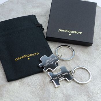 Personalised Couples Jigsaw Keyrings, 7 of 7