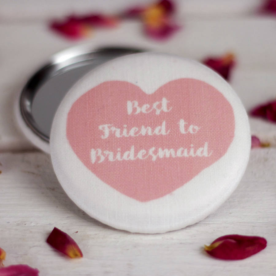 personalised bridesmaid gift mirror by snapdragon