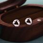 Sterling Silver Tiny Mobius Strip Stud Earrings, thumbnail 1 of 12